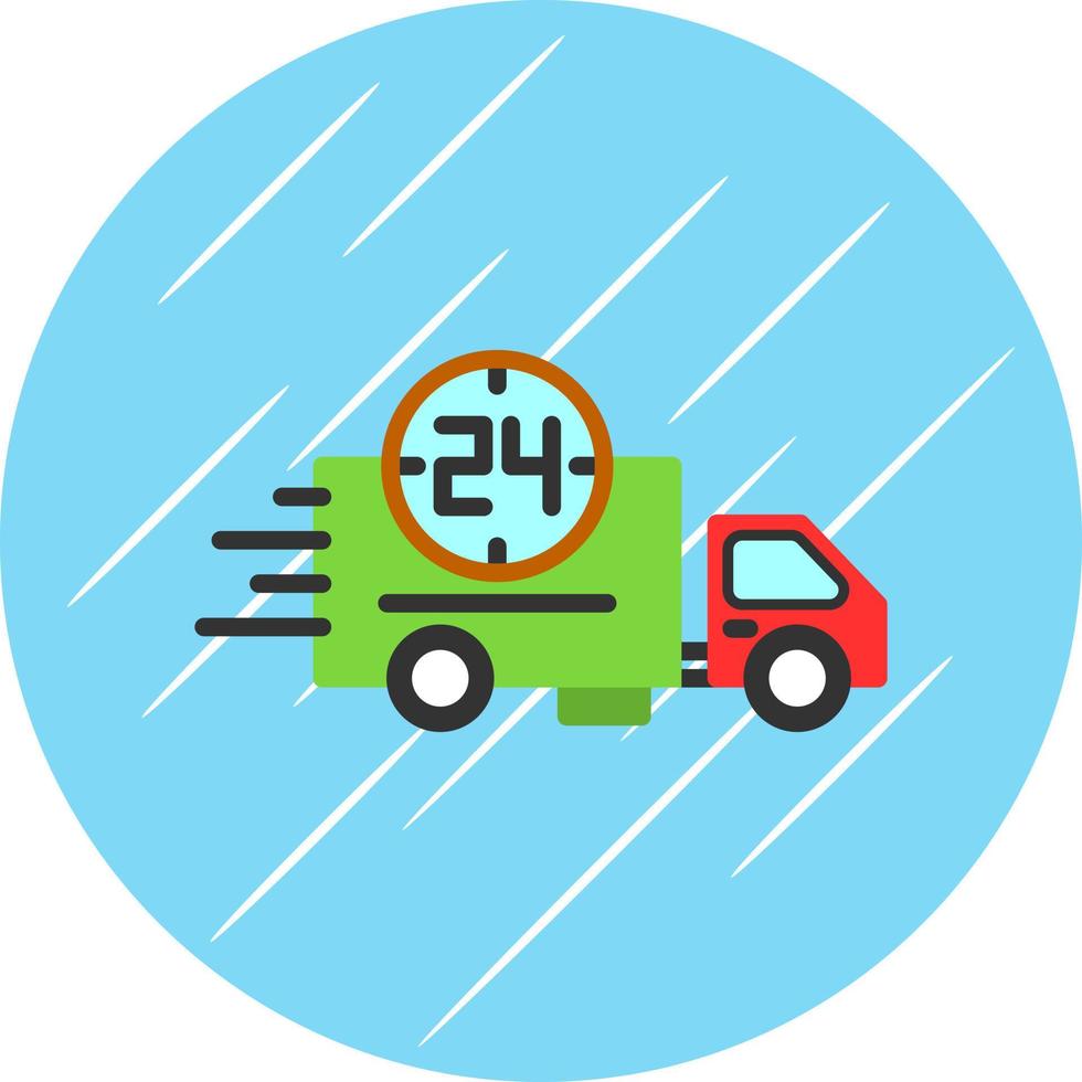 24 Hours Delivery Vector Icon Design