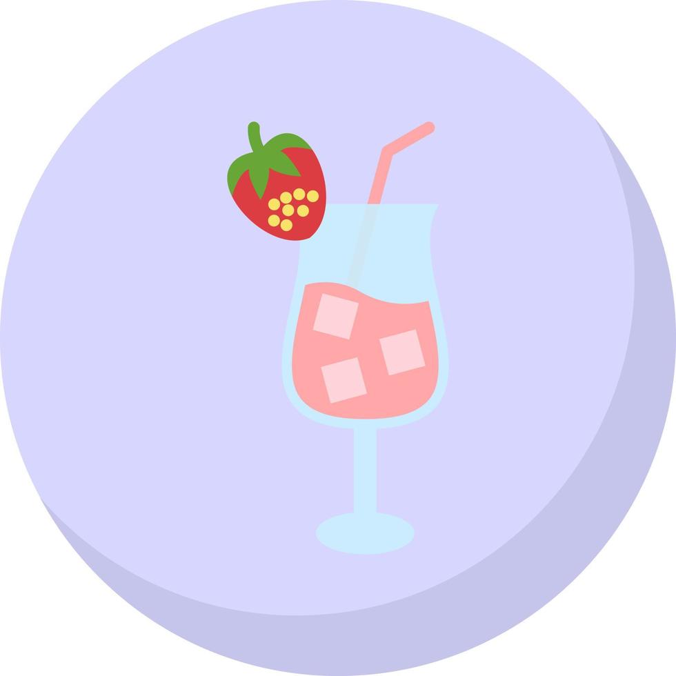 Strawberry Milk Vector Icon Design