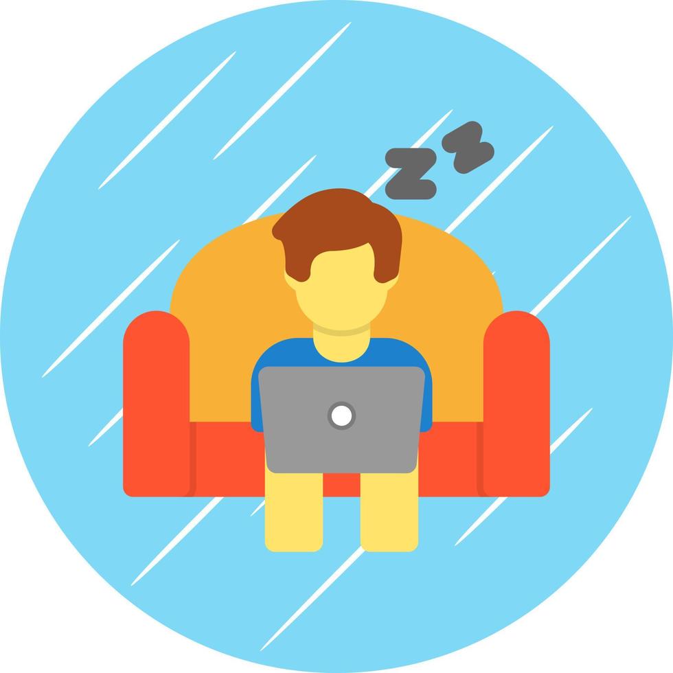 Lazy Work Vector Icon Design