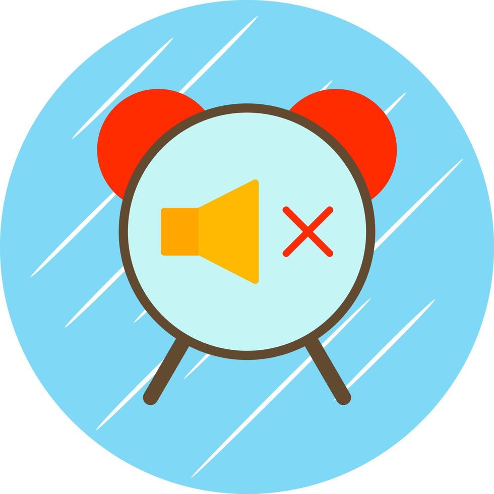 Mute Alarm Clock Vector Icon Design