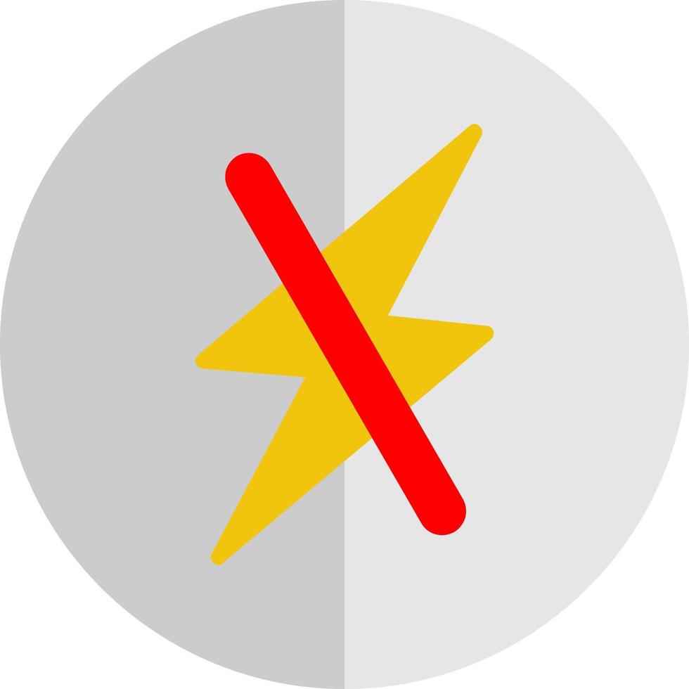 Zap Off Vector Icon Design