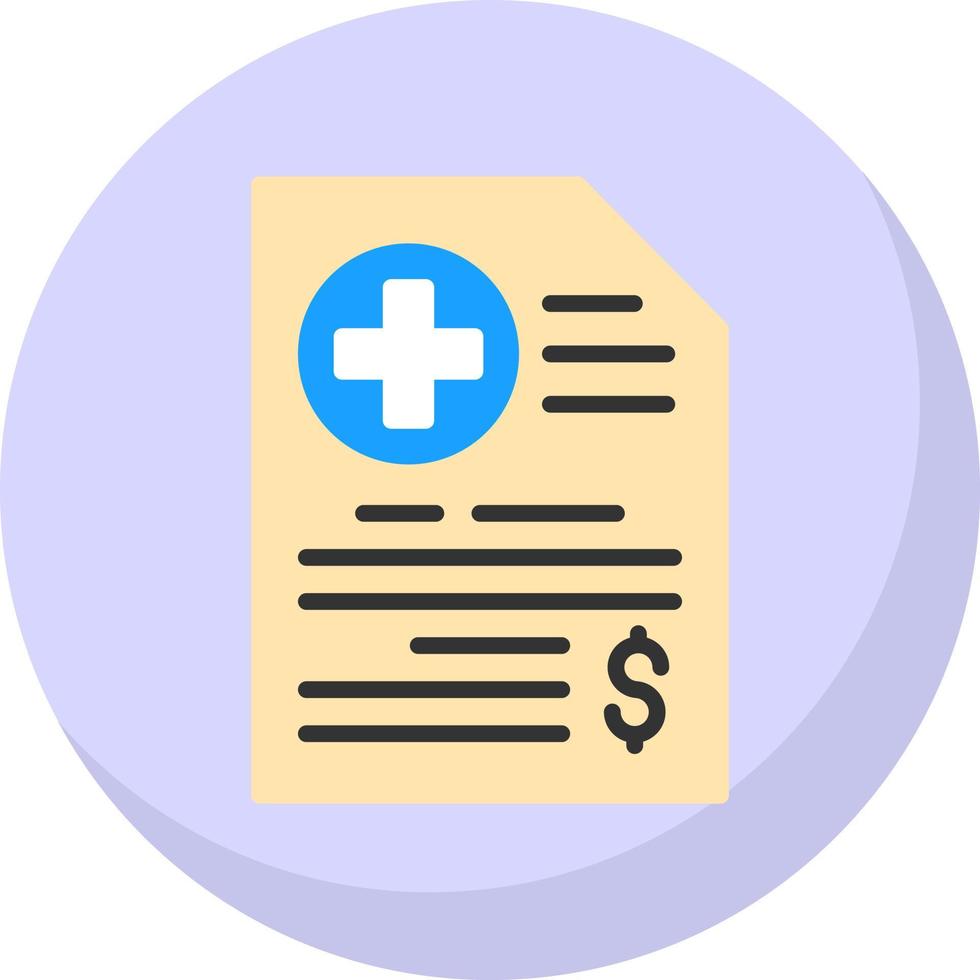 Medical Bill Vector Icon Design