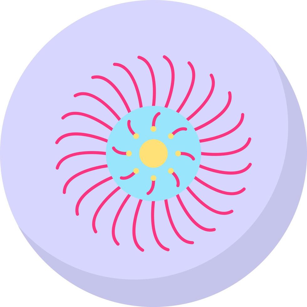 Anemone Vector Icon Design