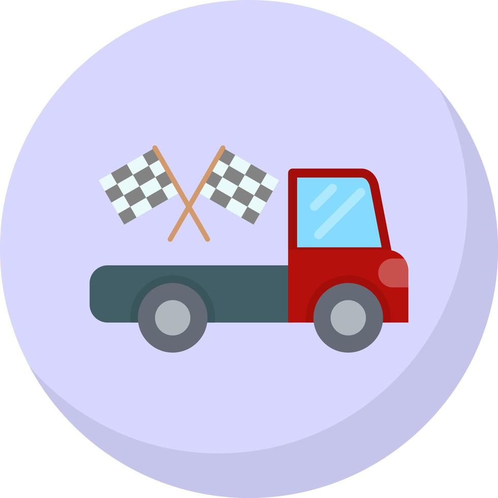 Race Truck Vector Icon Design