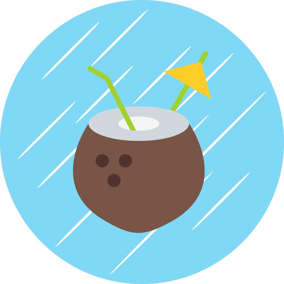 Coconut Drink Vector Icon Design