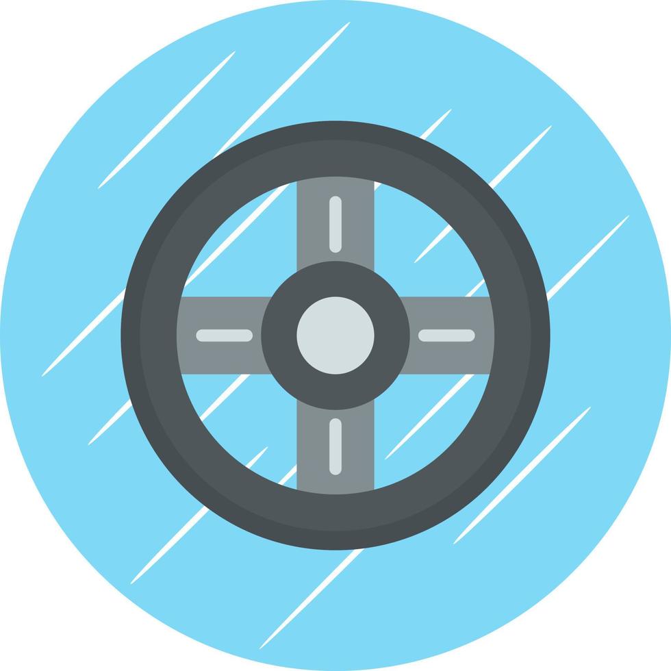 Steering Wheel Vector Icon Design