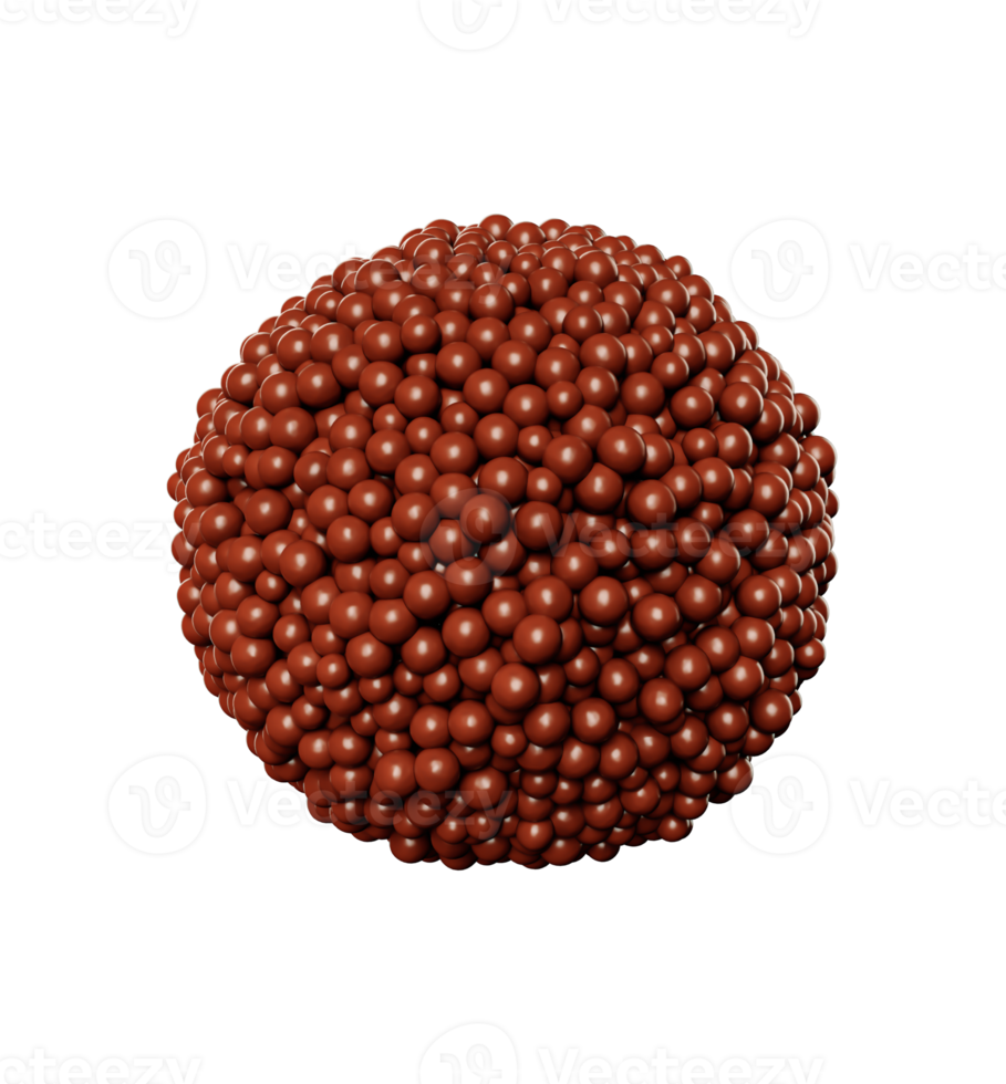 chocolate pelotas muchos sabor dulce delicioso chocolate Leche esfera pelota suave oscuro chocolate bombones 3d ilustración. png