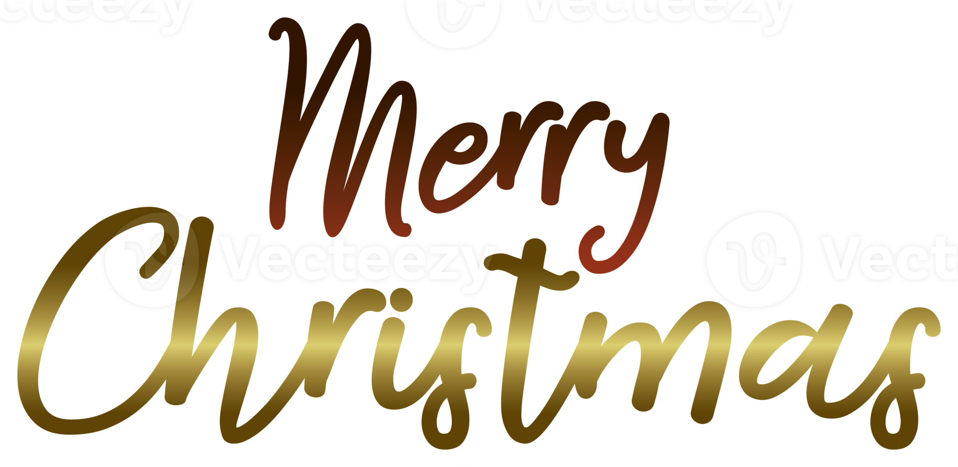 Merry Christmas text of festive, calligraphy and lettering, graphic and design png with message, symbol and sign for decoration, element and label.