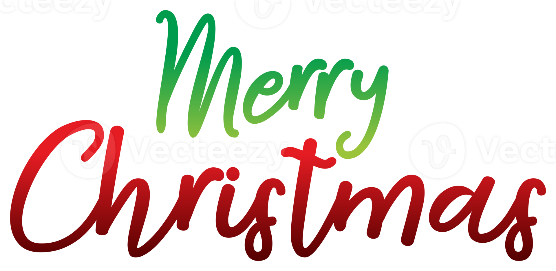 Merry Christmas text of festive, calligraphy and lettering, graphic and design png with message, symbol and sign for decoration, element and label.