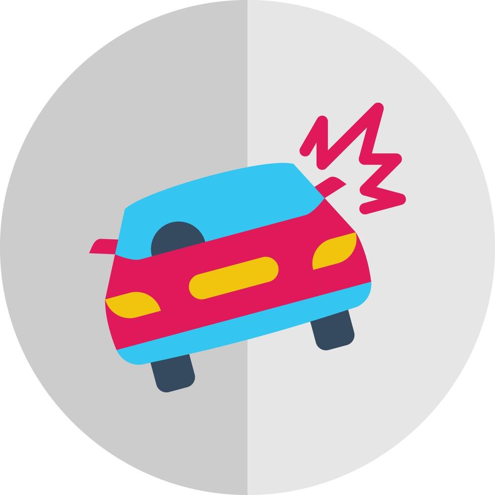 Car Crash Vector Icon Design