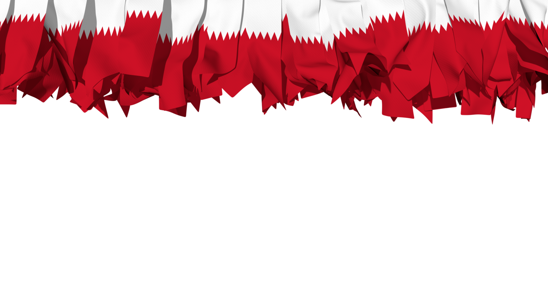 Bahrain Flag Different Shapes of Cloth Stripe Hanging From Top, Independence Day, 3D Rendering png