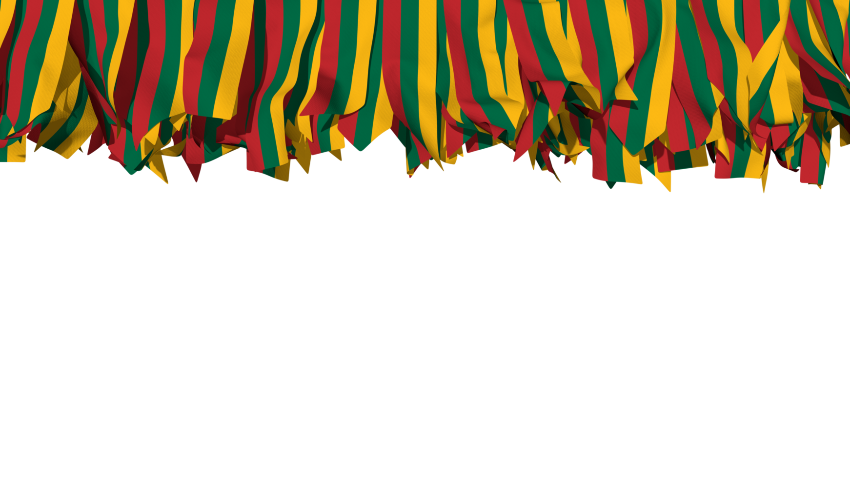 Lithuania Flag Different Shapes of Cloth Stripe Hanging From Top, Independence Day, 3D Rendering png