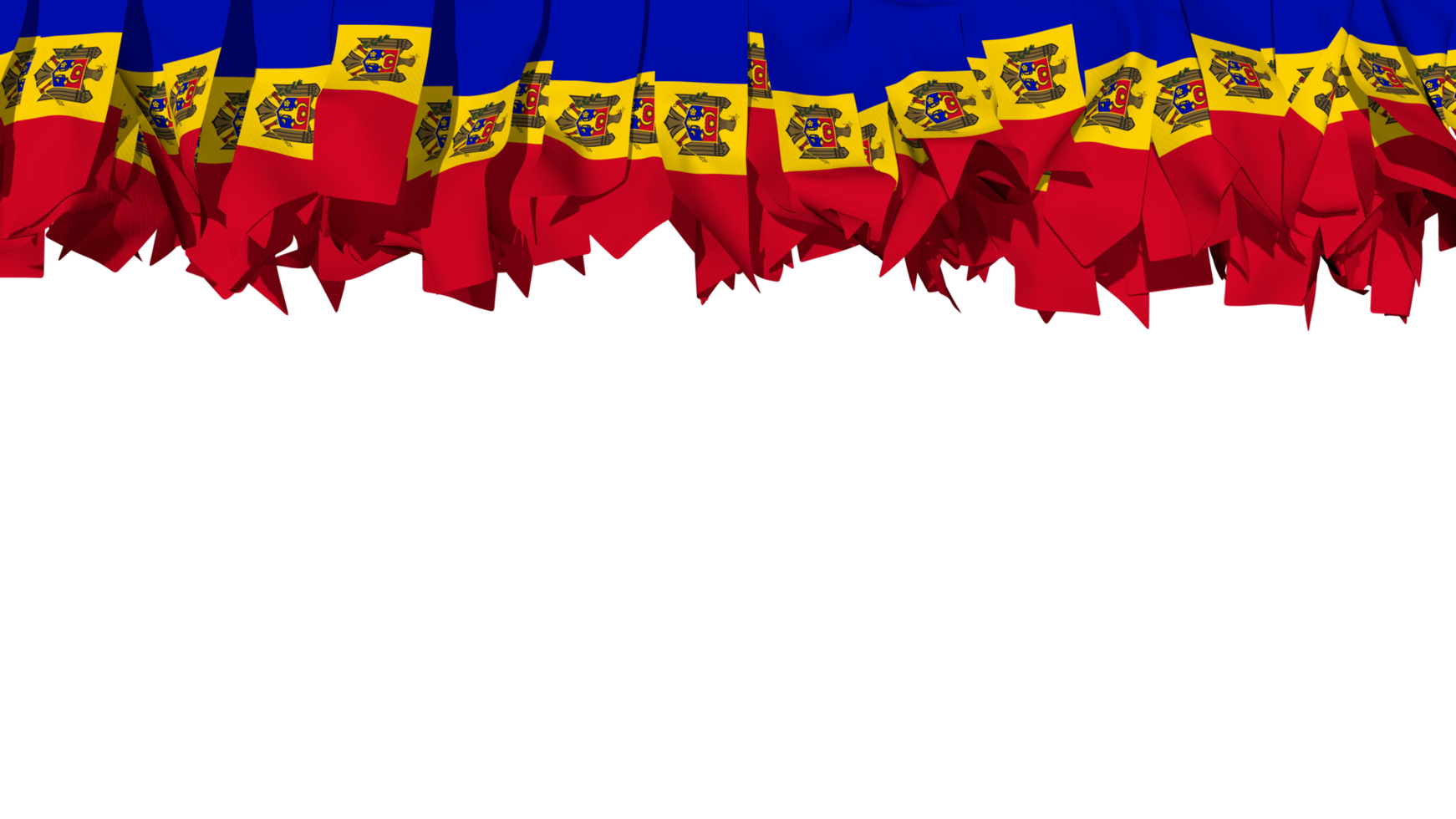 Moldova Flag Different Shapes of Cloth Stripe Hanging From Top, Independence Day, 3D Rendering png