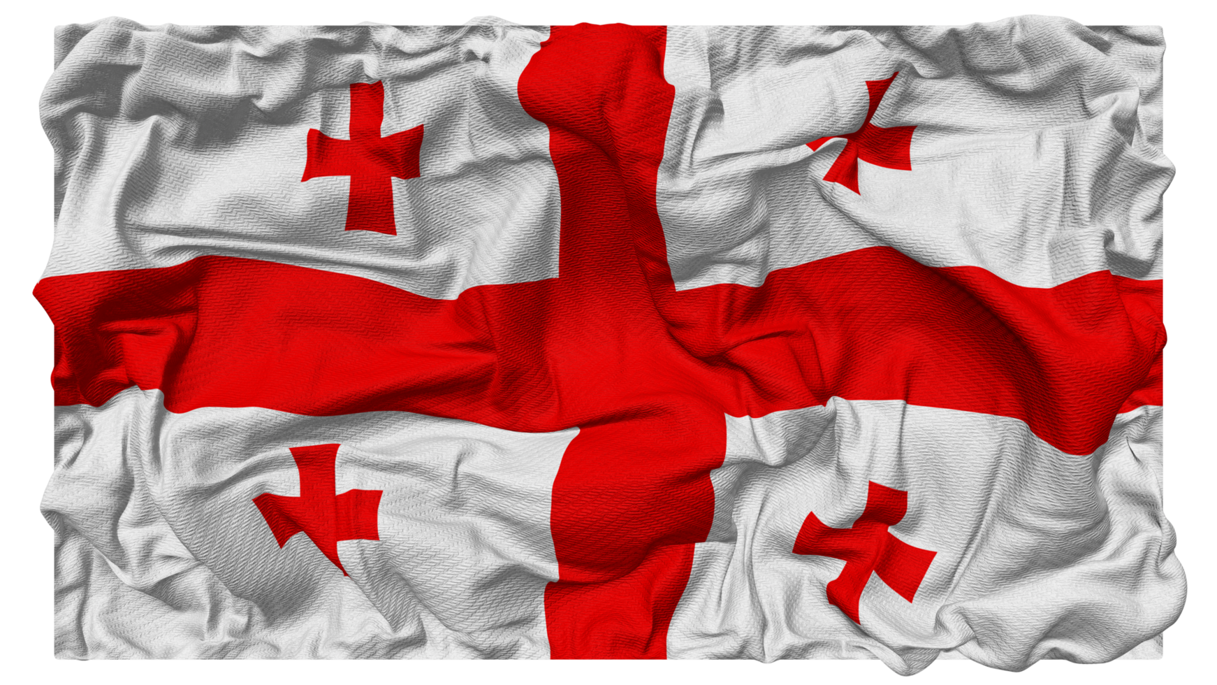 Georgia Flag Waves with Realistic Bump Texture, Flag Background, 3D Rendering png