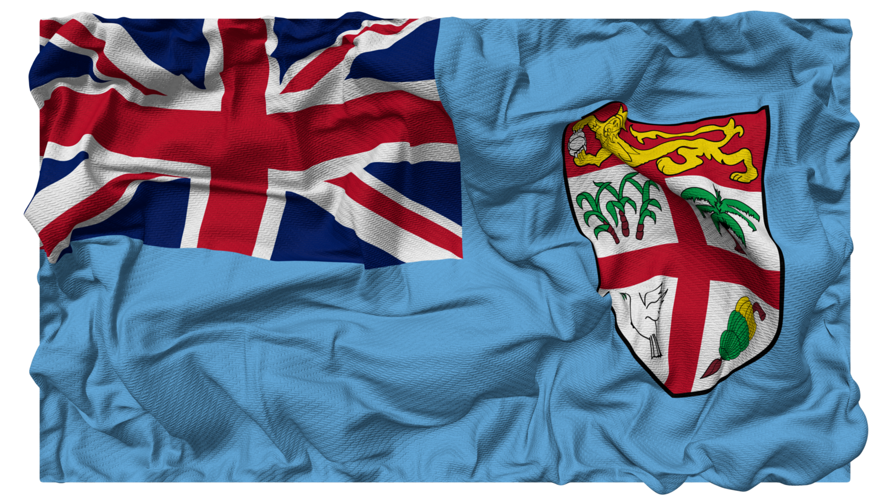 Fiji Flag Waves with Realistic Bump Texture, Flag Background, 3D Rendering png