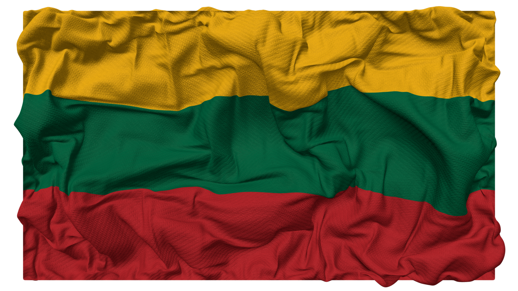 Lithuania Flag Waves with Realistic Bump Texture, Flag Background, 3D Rendering png
