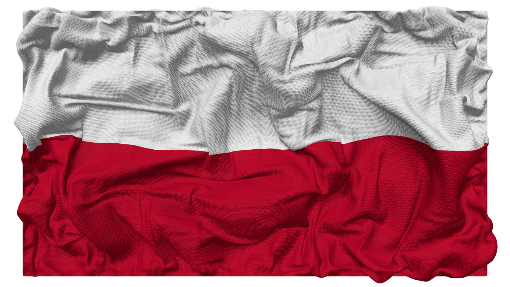 Poland Flag Waves with Realistic Bump Texture, Flag Background, 3D Rendering png