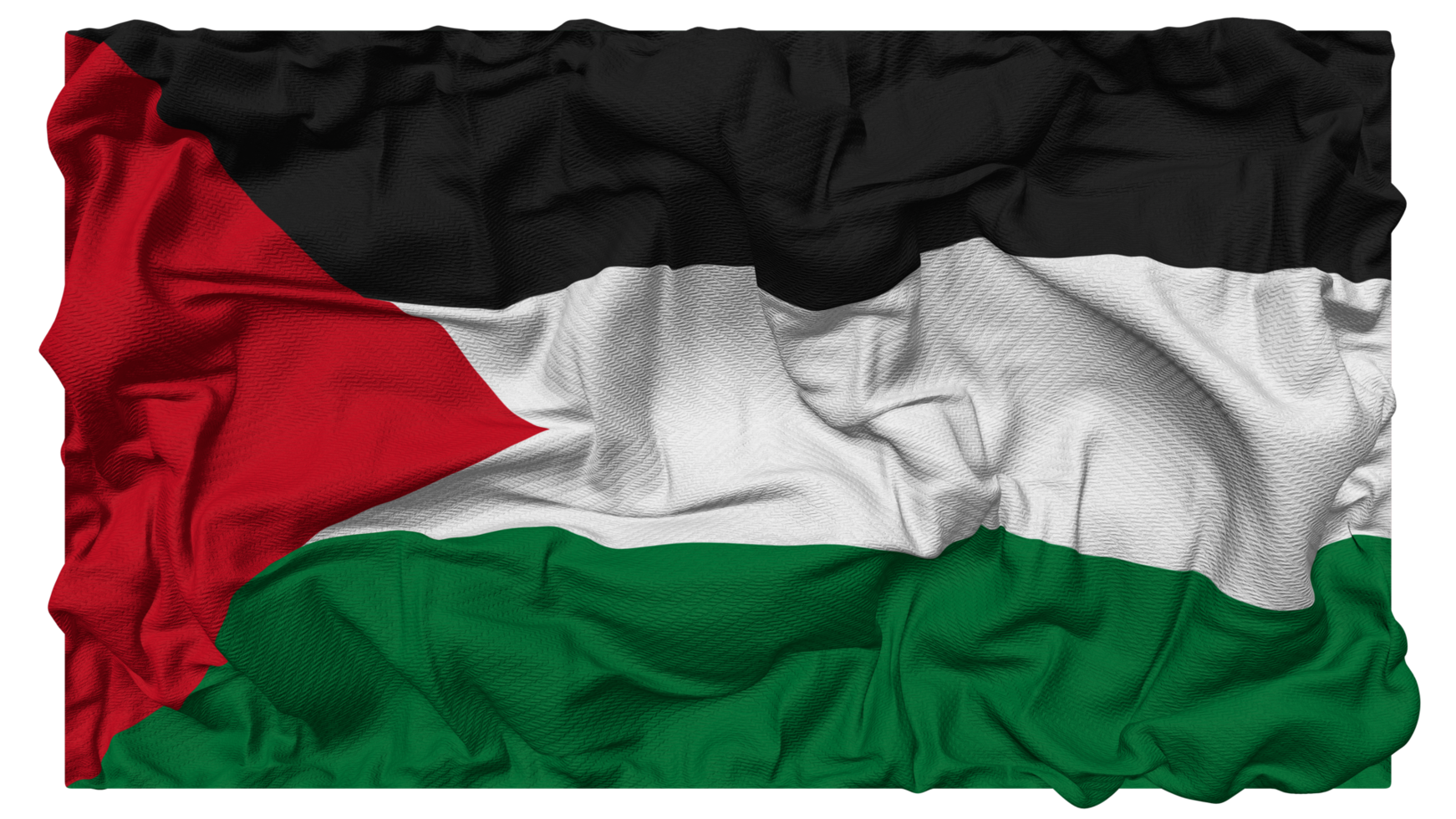 stat av palestina flagga vågor med realistisk stöta textur, flagga bakgrund, 3d tolkning png