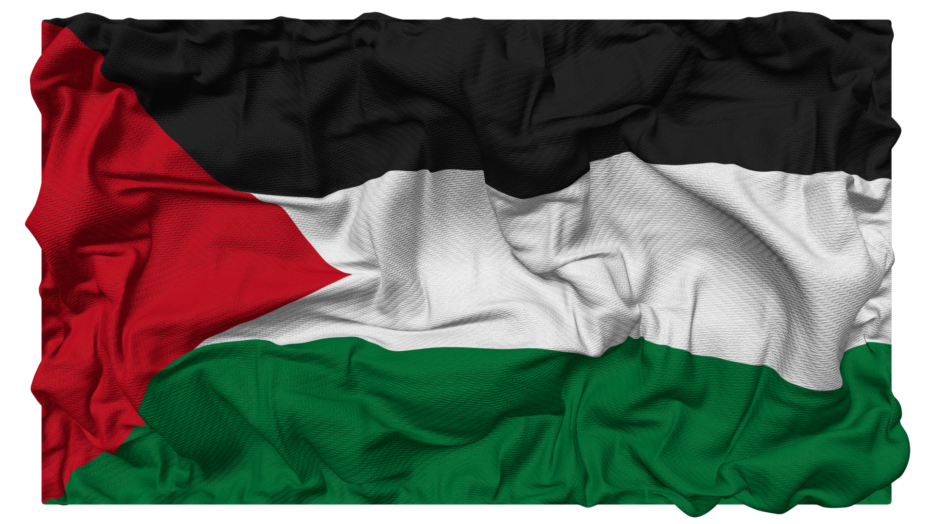 Palestine Flag Design Waving Palestinian Flag Made Of Satin Or