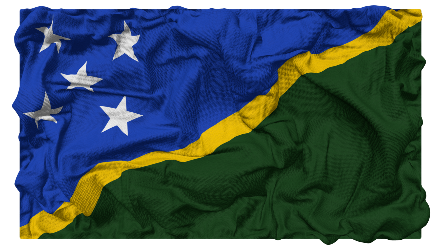 Solomon Islands Flag Waves with Realistic Bump Texture, Flag Background, 3D Rendering png