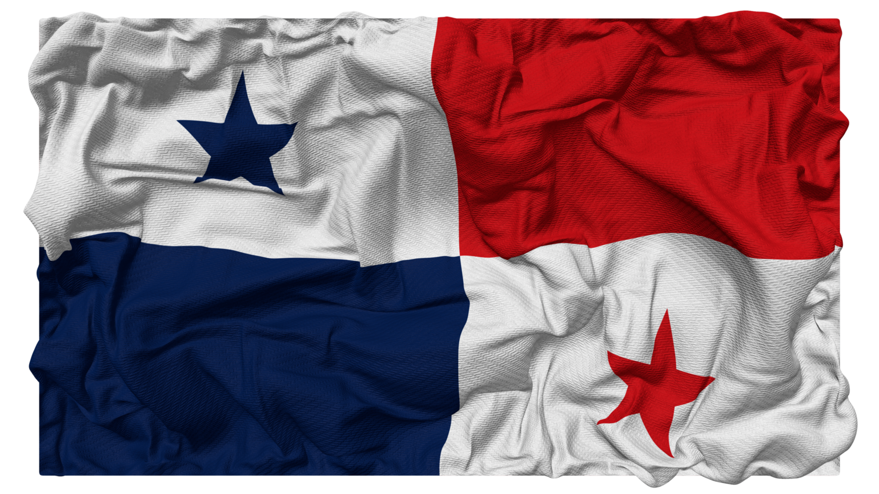 Panama Flag Waves with Realistic Bump Texture, Flag Background, 3D Rendering png