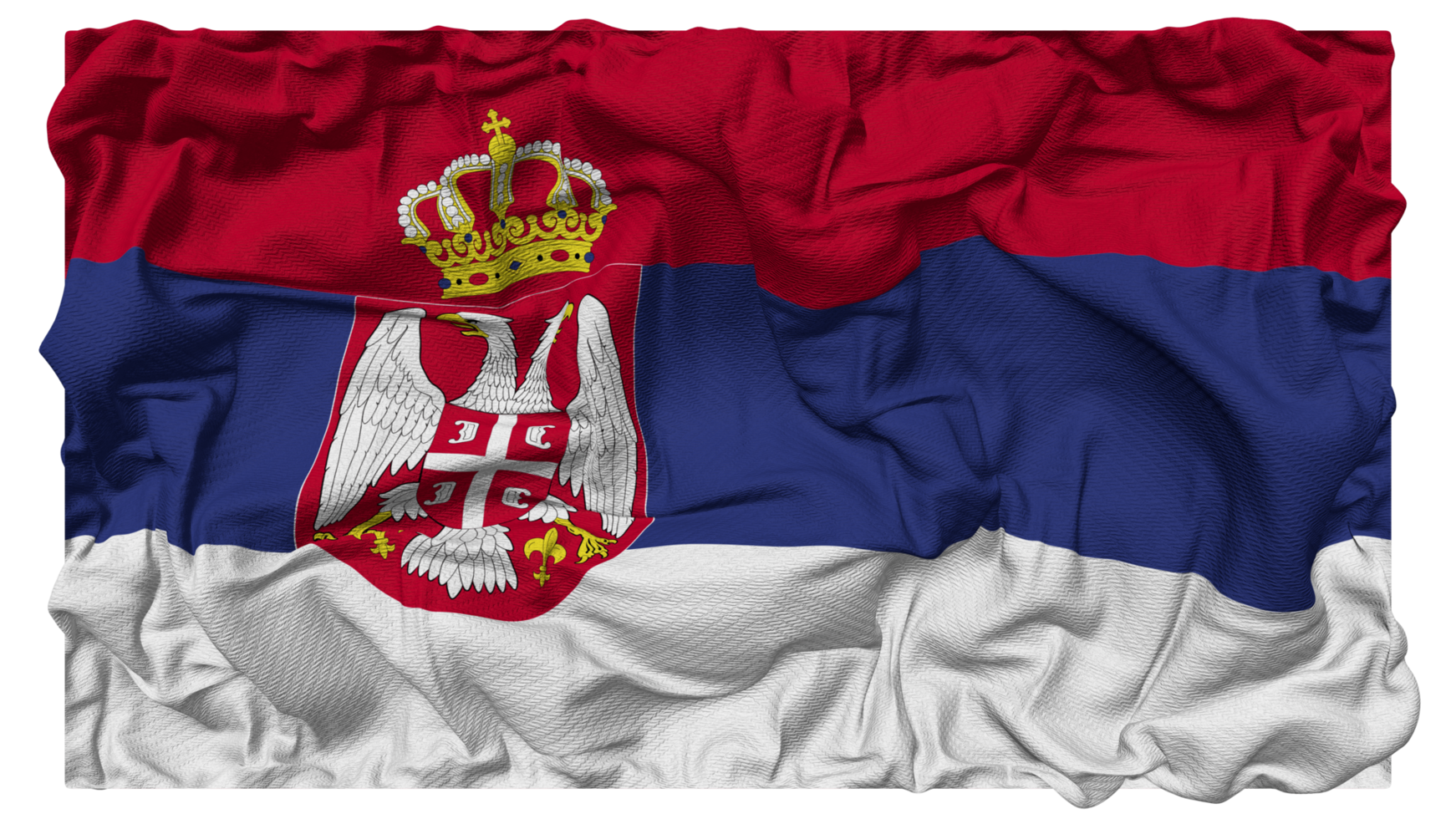 Servië vlag golven met realistisch buil textuur, vlag achtergrond, 3d renderen png