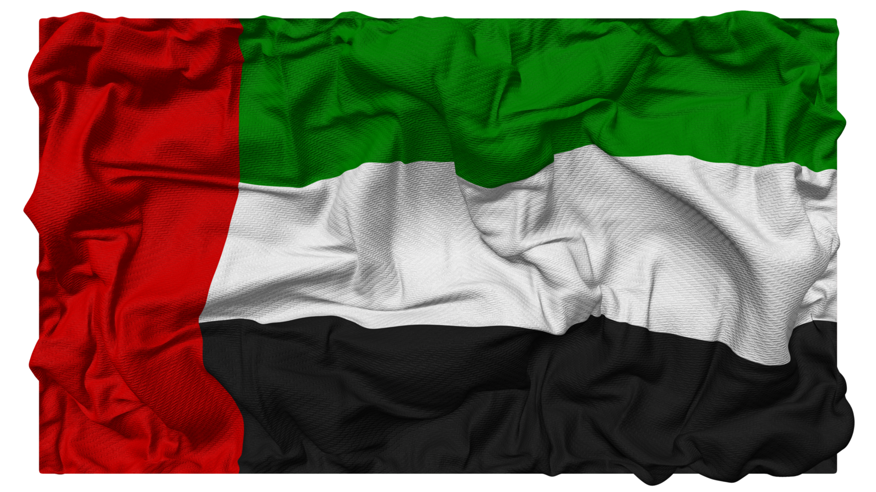 United Arab Emirates Flag Waves with Realistic Bump Texture, Flag Background, 3D Rendering png