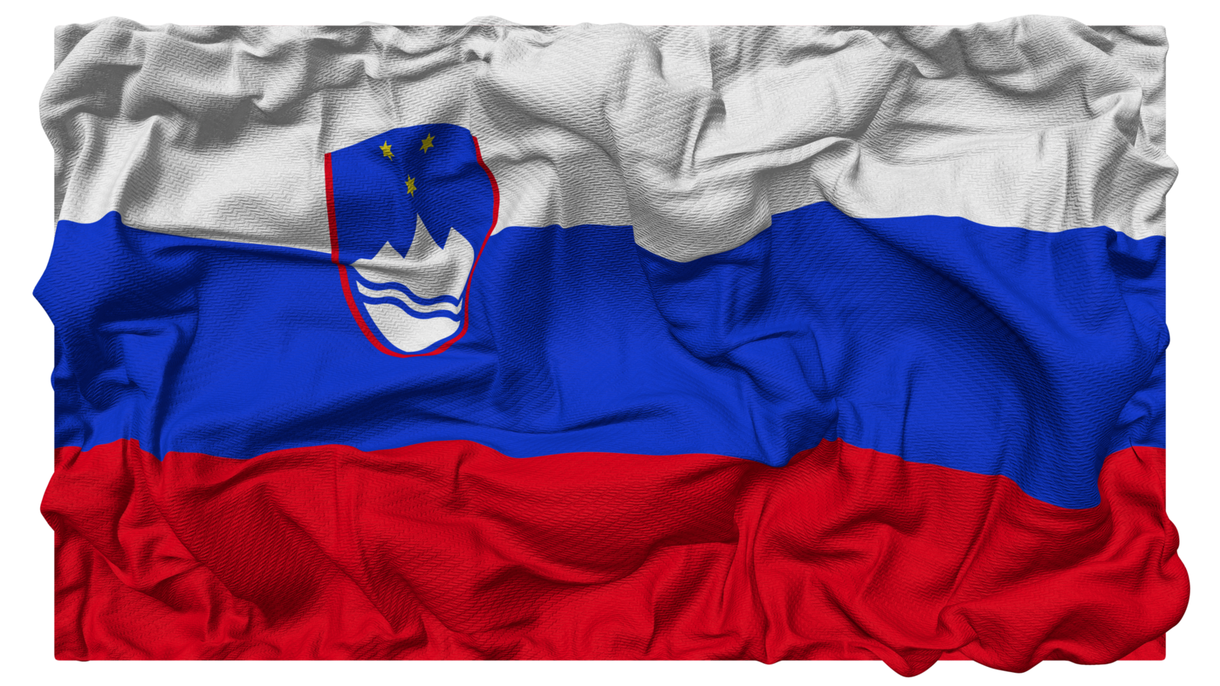 Slovenia Flag Waves with Realistic Bump Texture, Flag Background, 3D Rendering png