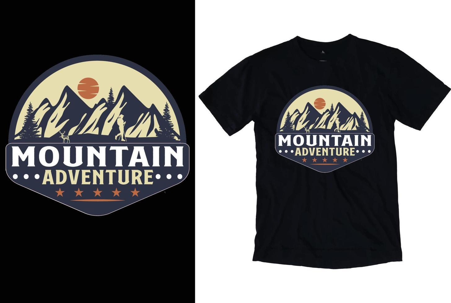 Mountain T-shirt Deszi vector