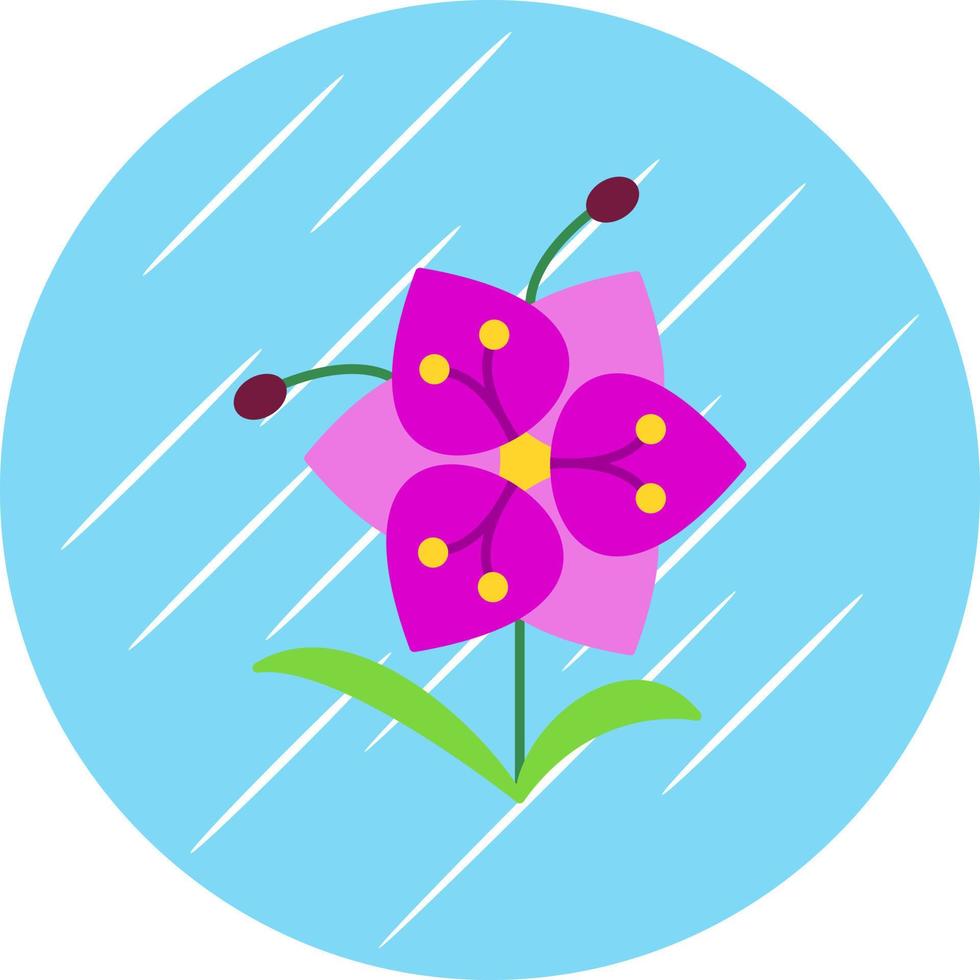 Orchid Vector Icon Design