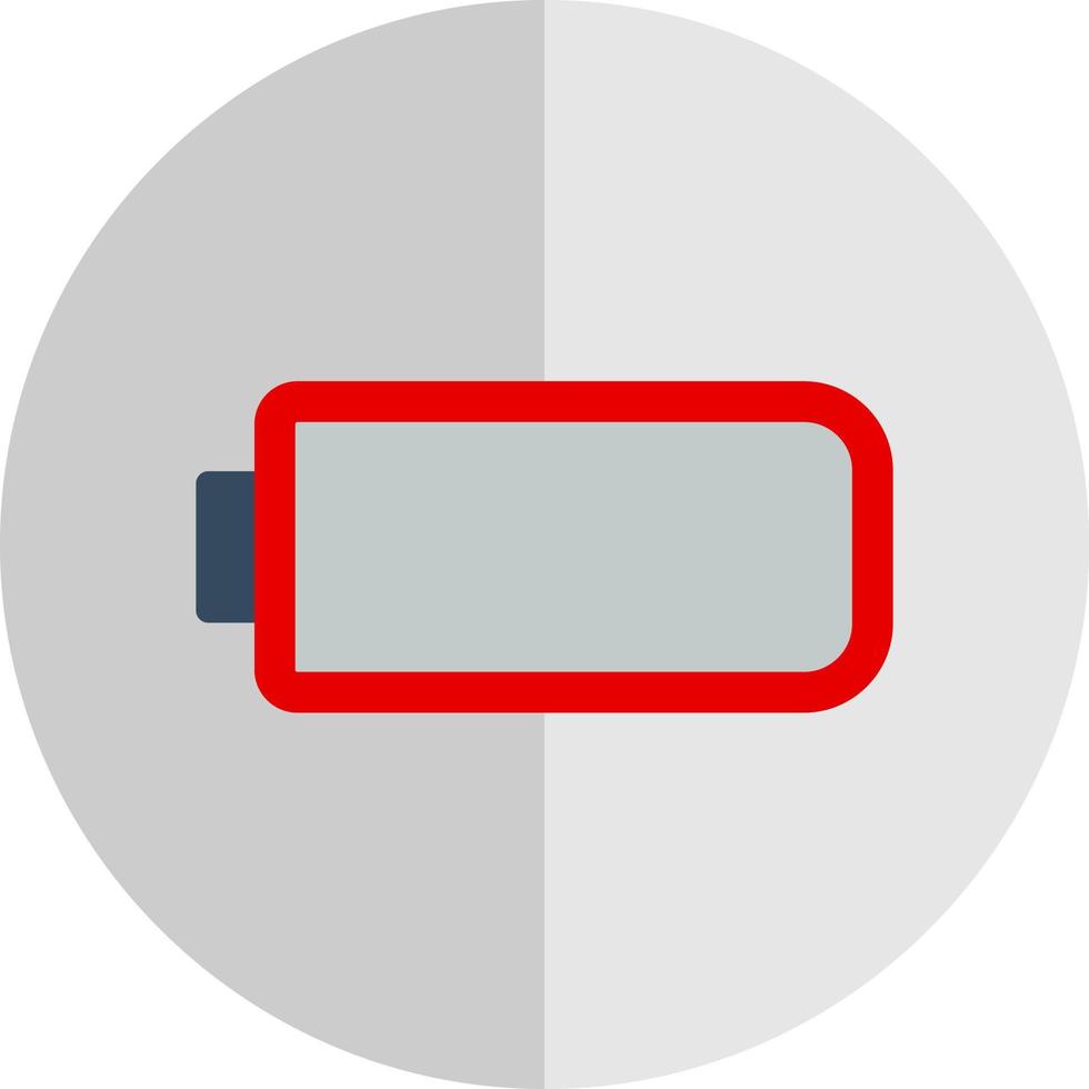 Battery Empty Vector Icon Design