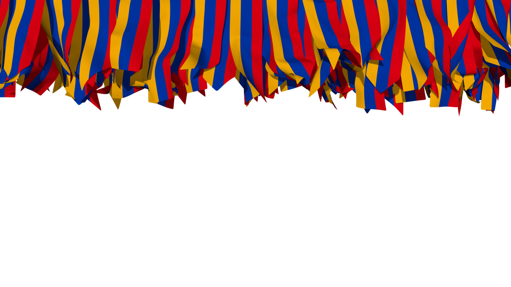 Armenië vlag verschillend vormen van kleding streep hangende van bovenkant, onafhankelijkheid dag, 3d renderen png