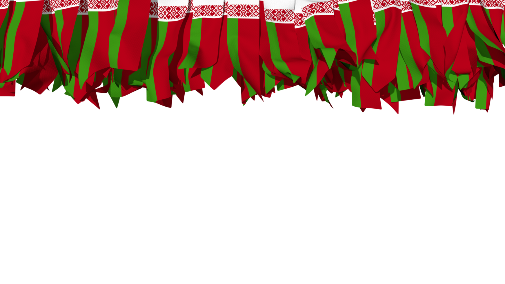 Belarus Flag Different Shapes of Cloth Stripe Hanging From Top, Independence Day, 3D Rendering png