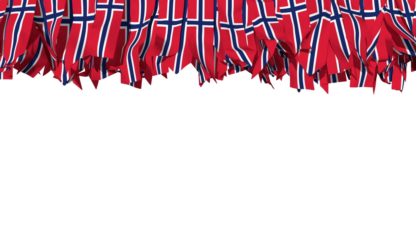 Norway Flag Different Shapes of Cloth Stripe Hanging From Top, Independence Day, 3D Rendering png