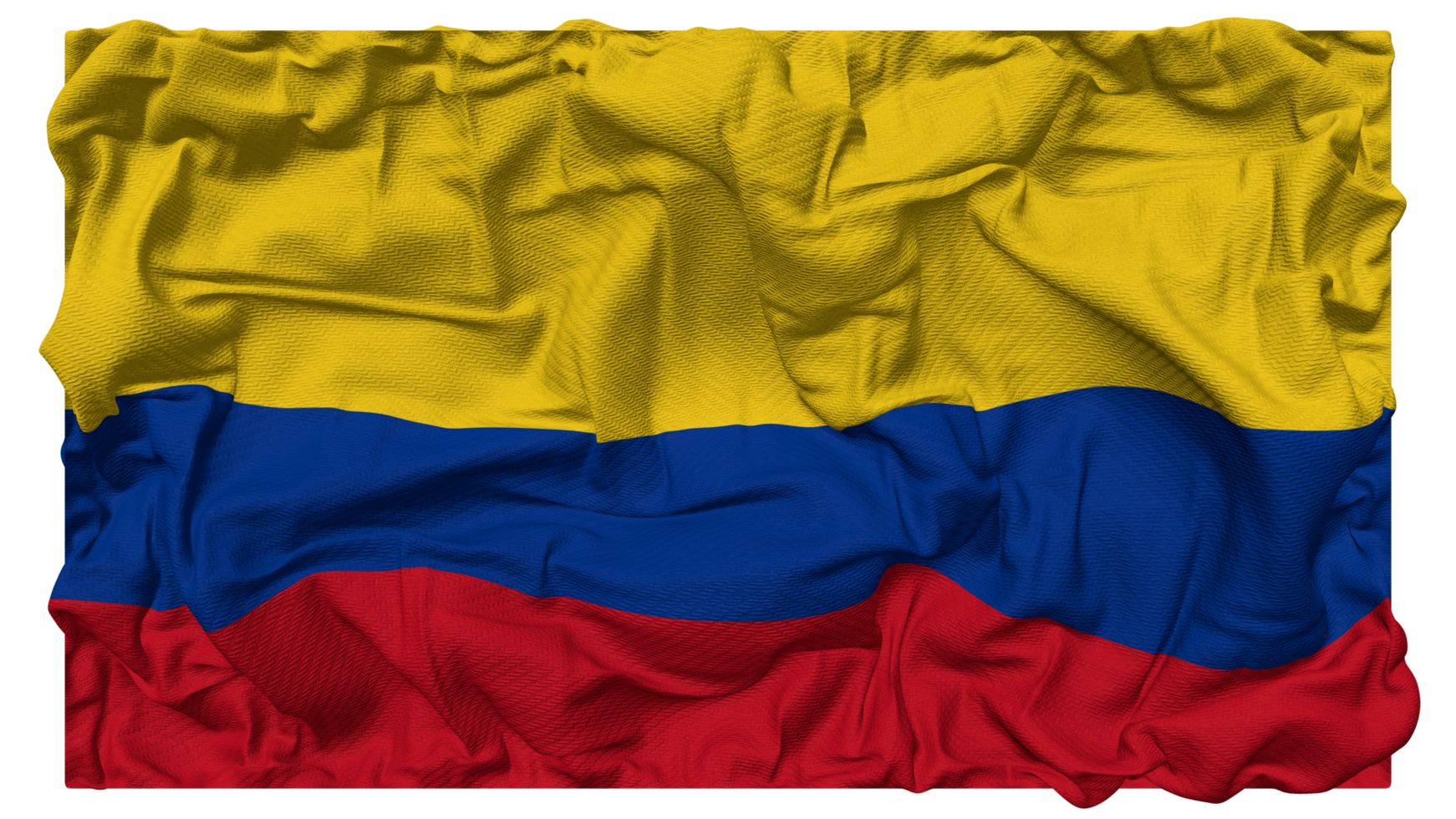 colombia flagga vågor med realistisk stöta textur, flagga bakgrund, 3d tolkning png