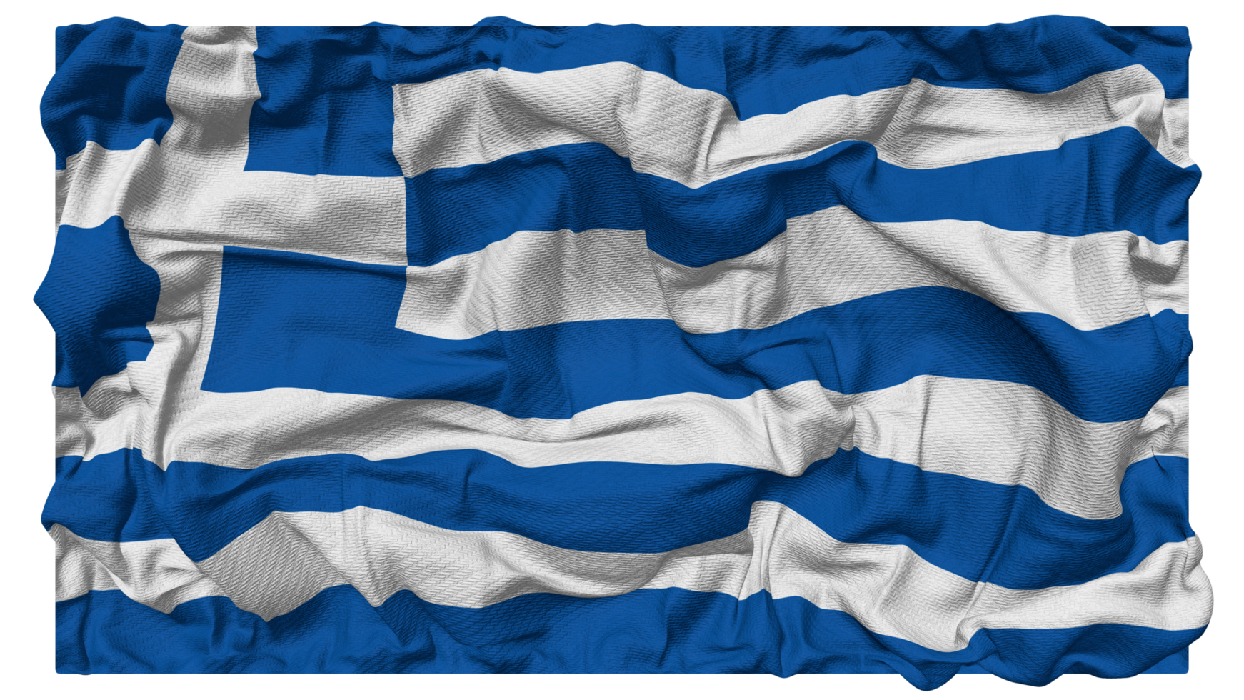 Greece Flag Waves with Realistic Bump Texture, Flag Background, 3D Rendering png