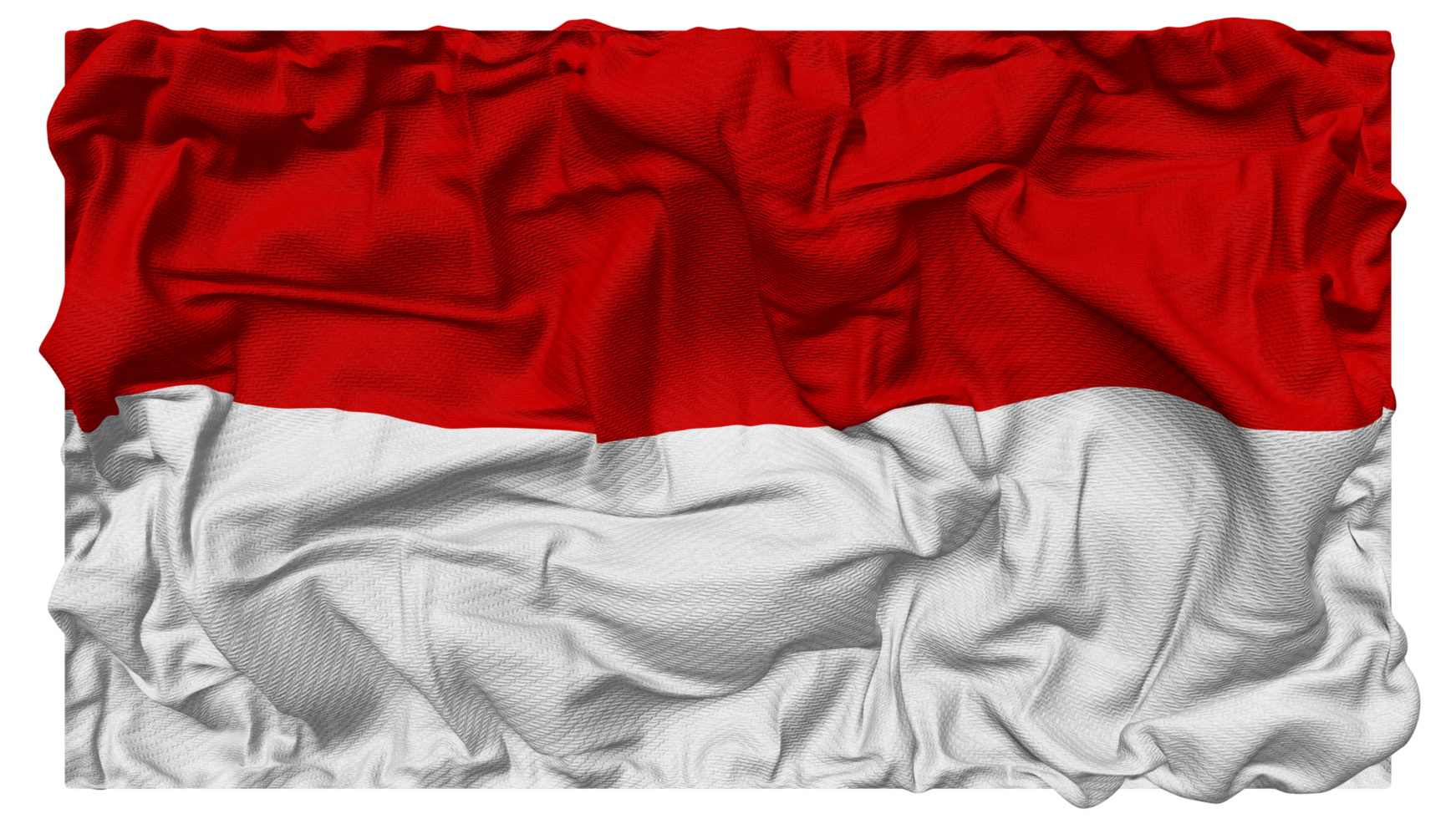 Indonésie drapeau vagues avec réaliste bosse texture, drapeau arrière-plan, 3d le rendu png