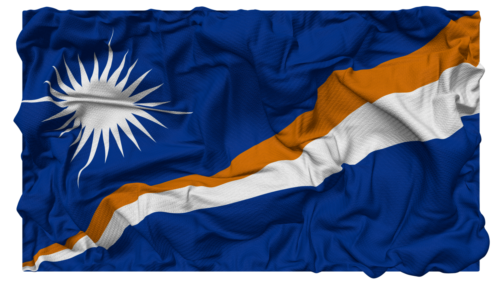 Marshall Islands Flag Waves with Realistic Bump Texture, Flag Background, 3D Rendering png