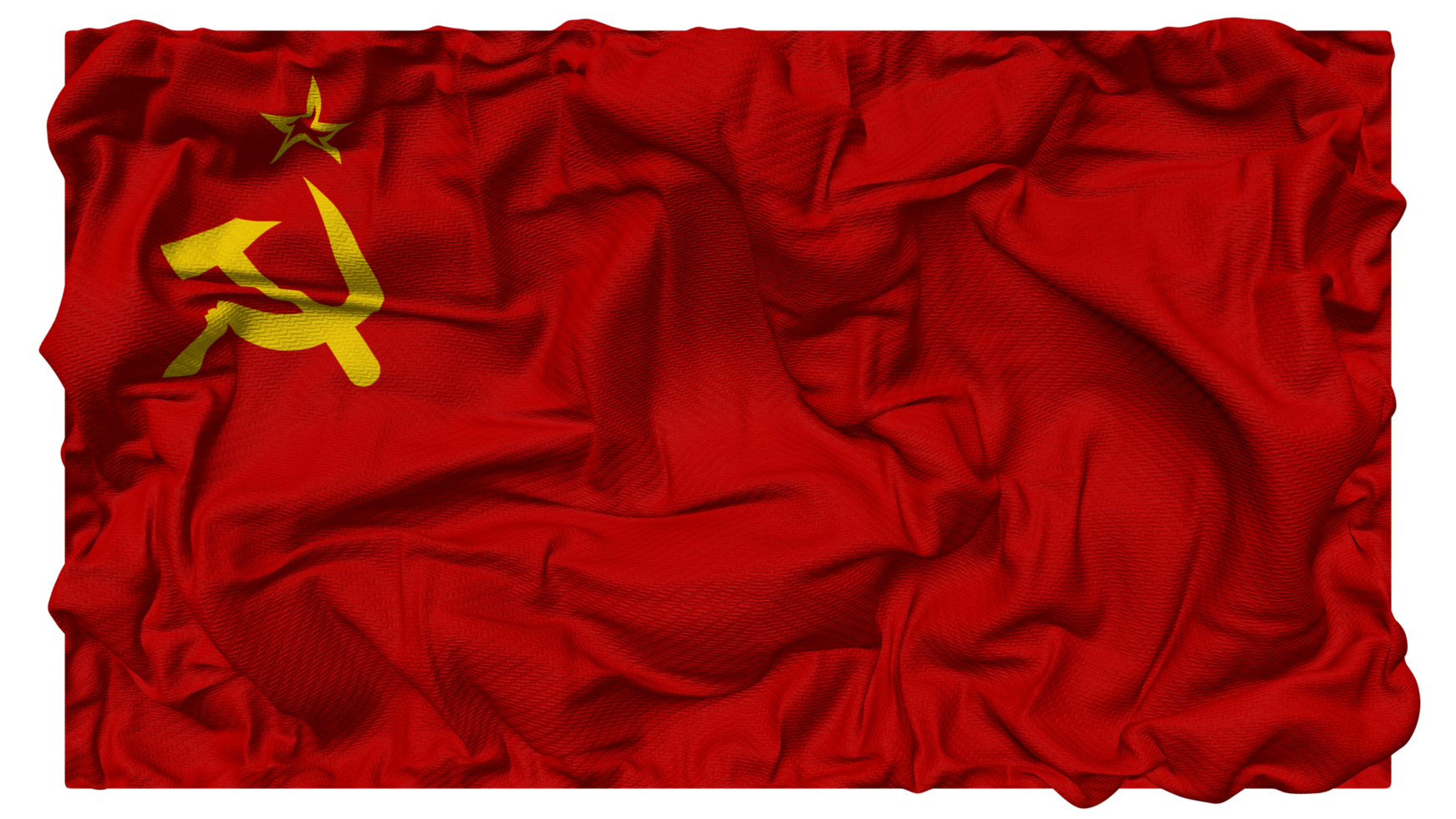 Soviet Union Flag Waves with Realistic Bump Texture, Flag Background, 3D Rendering png