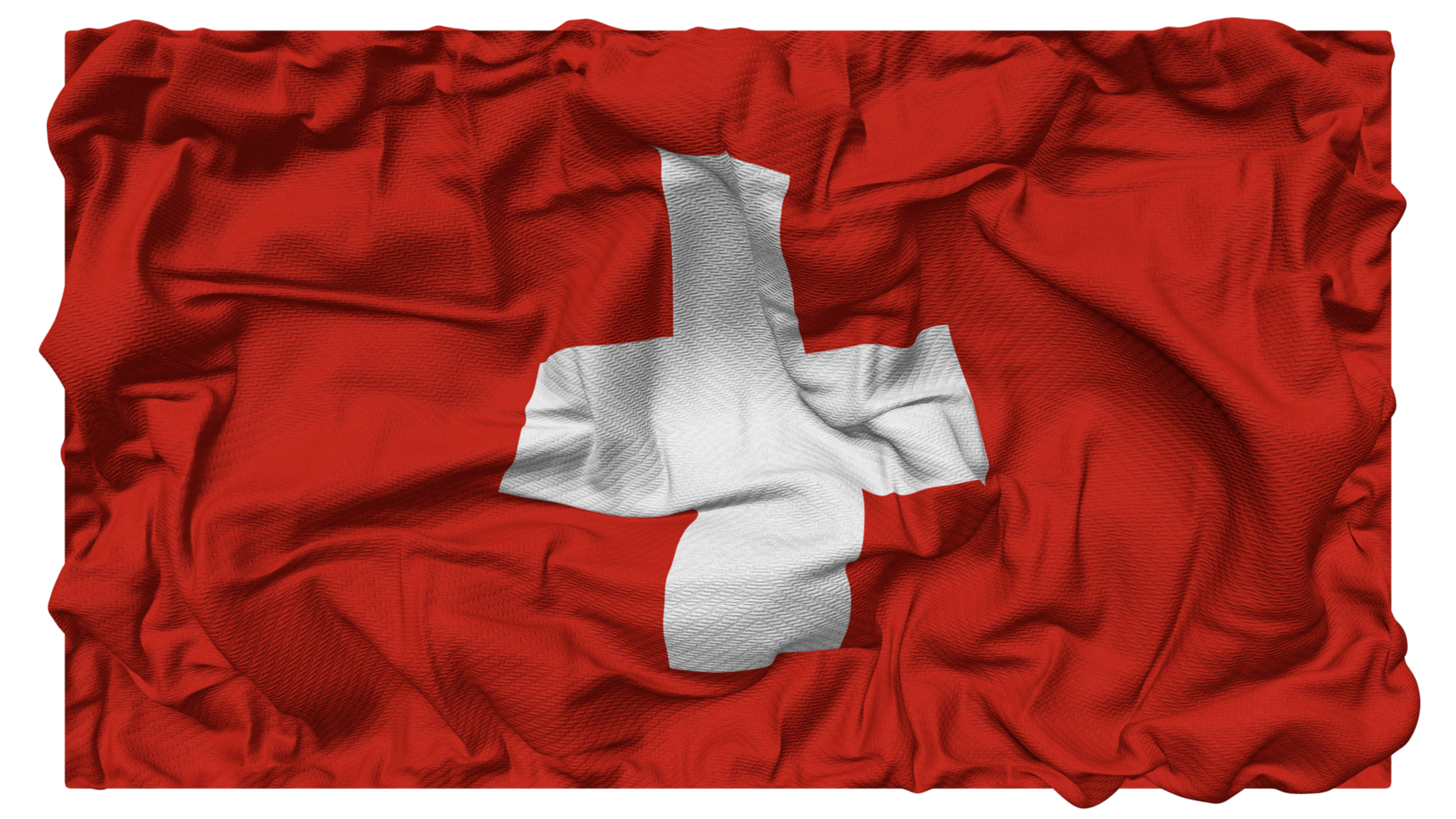 Zwitserland vlag golven met realistisch buil textuur, vlag achtergrond, 3d renderen png