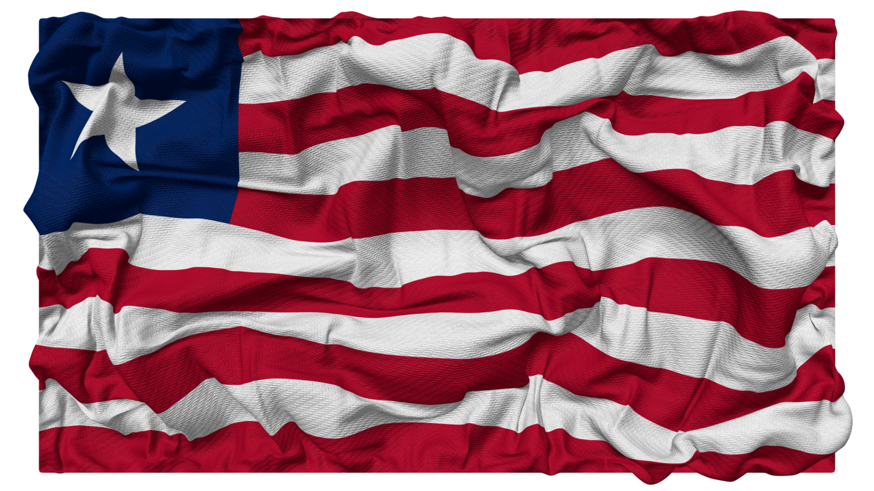 Liberia Flag Waves with Realistic Bump Texture, Flag Background, 3D Rendering png