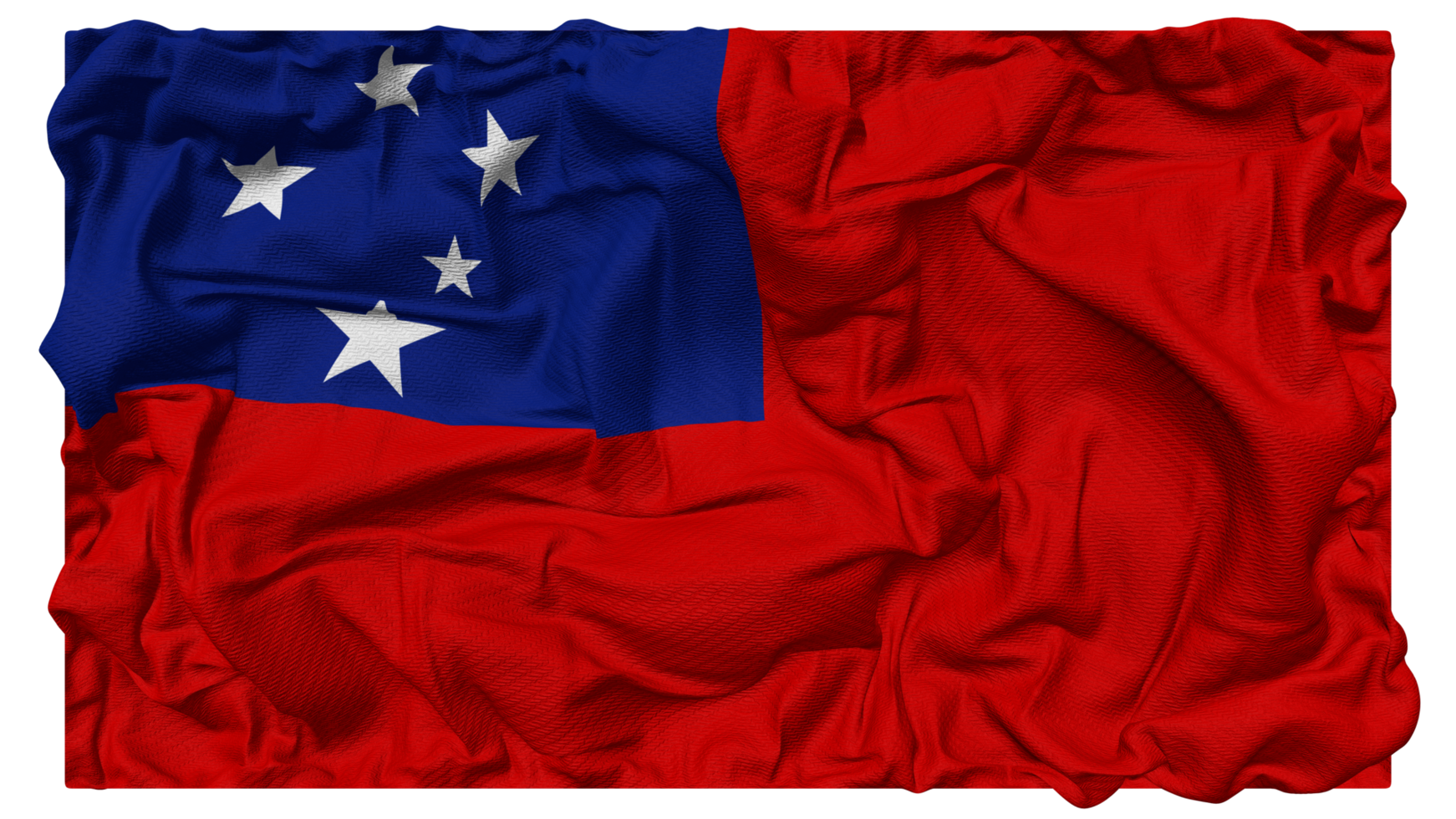 Samoa Flag Waves with Realistic Bump Texture, Flag Background, 3D Rendering png