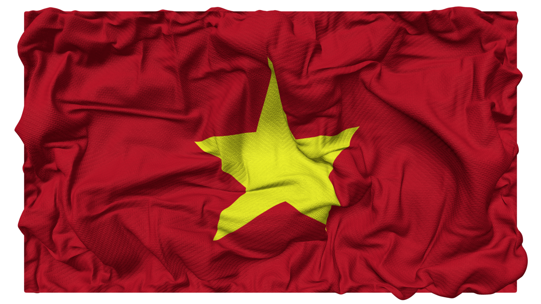 Vietnam Flag Waves with Realistic Bump Texture, Flag Background, 3D Rendering png