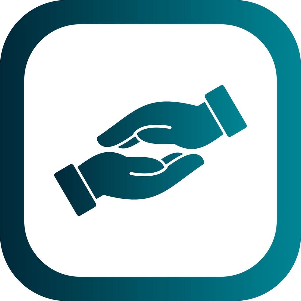 Helping Hand Vector Icon Design