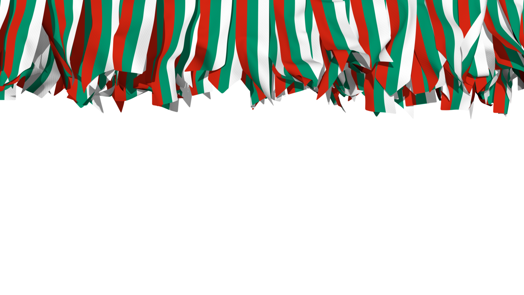 bulgarije vlag verschillend vormen van kleding streep hangende van bovenkant, onafhankelijkheid dag, 3d renderen png