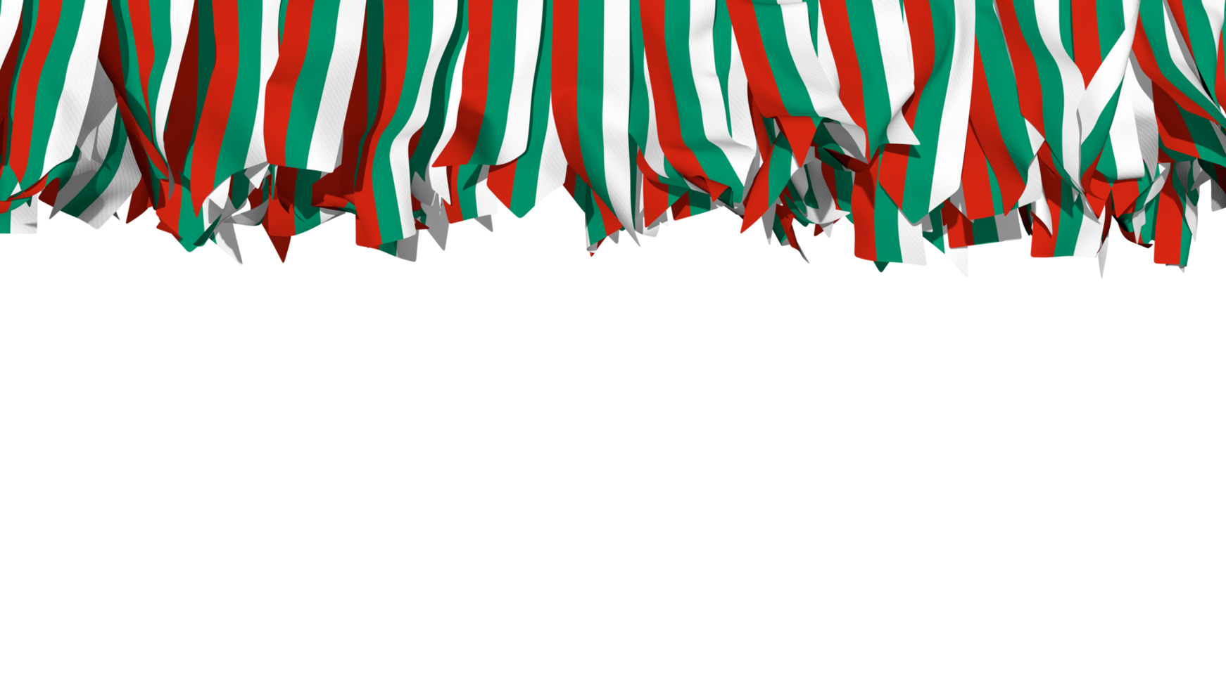 Bulgaria Flag Different Shapes of Cloth Stripe Hanging From Top, Independence Day, 3D Rendering png