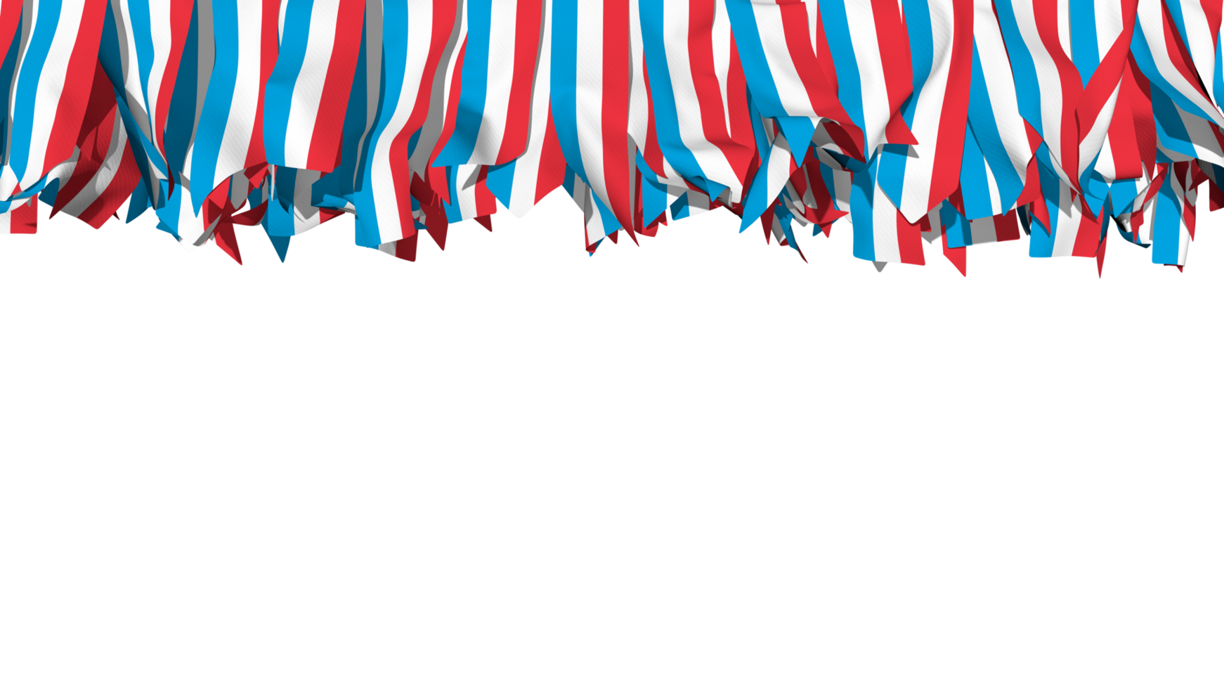 Luxembourg Flag Different Shapes of Cloth Stripe Hanging From Top, Independence Day, 3D Rendering png