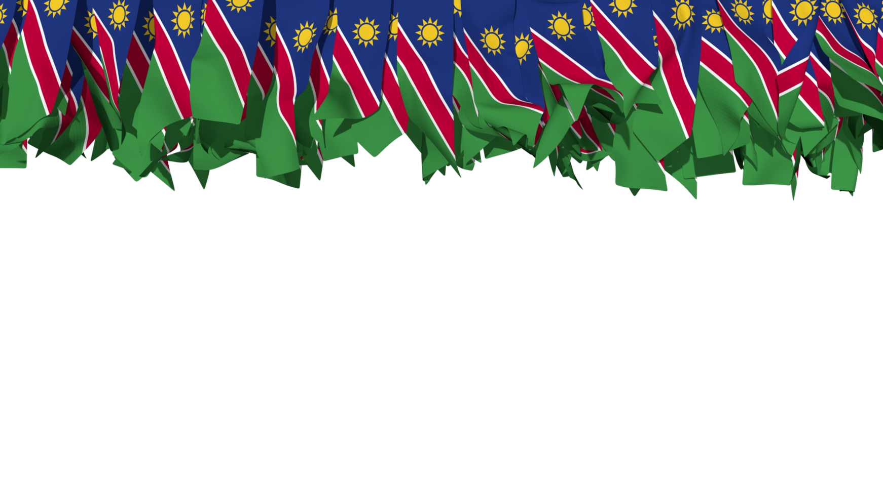 Namibia Flag Different Shapes of Cloth Stripe Hanging From Top, Independence Day, 3D Rendering png