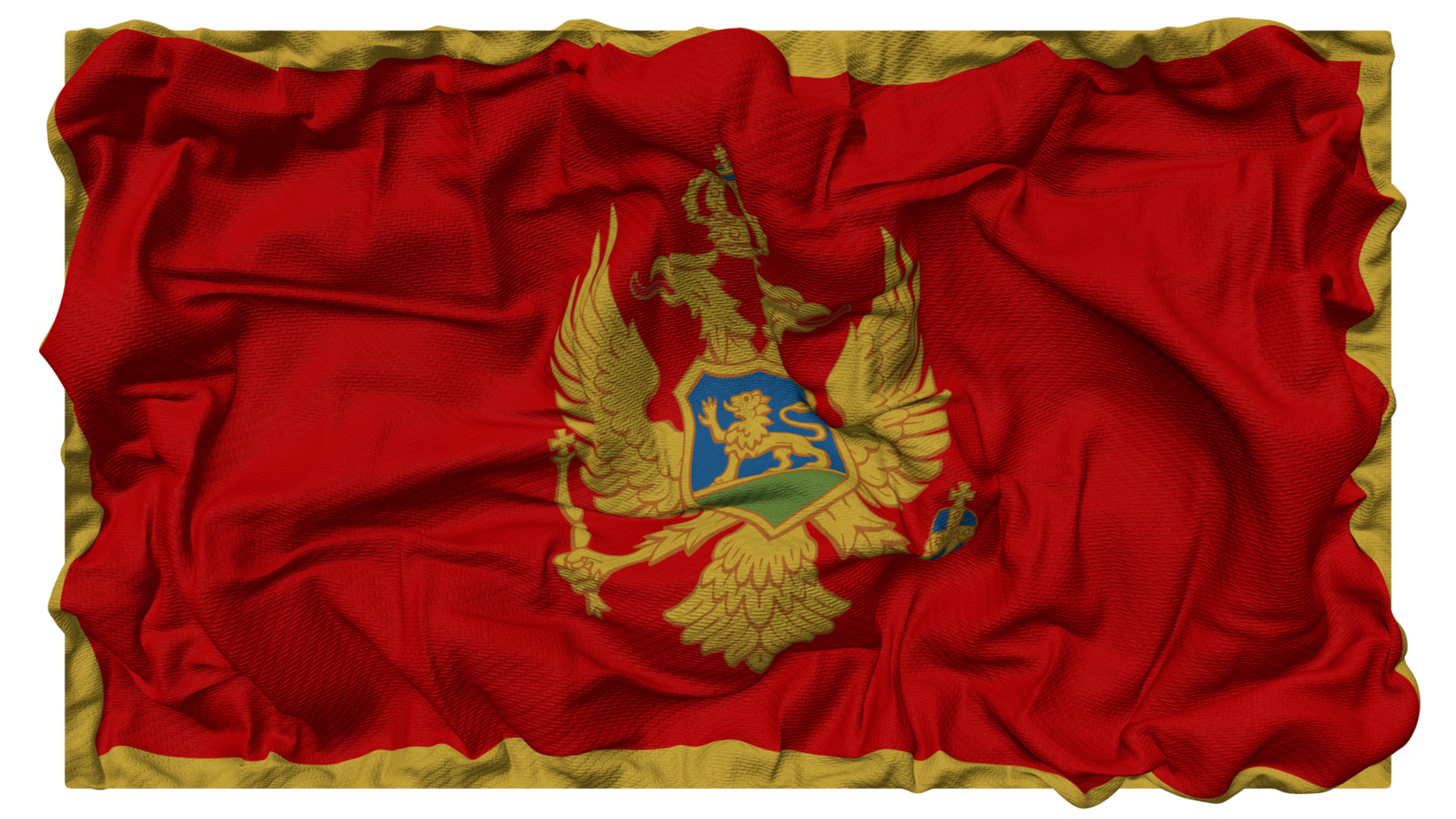 Montenegro vlag golven met realistisch buil textuur, vlag achtergrond, 3d renderen png