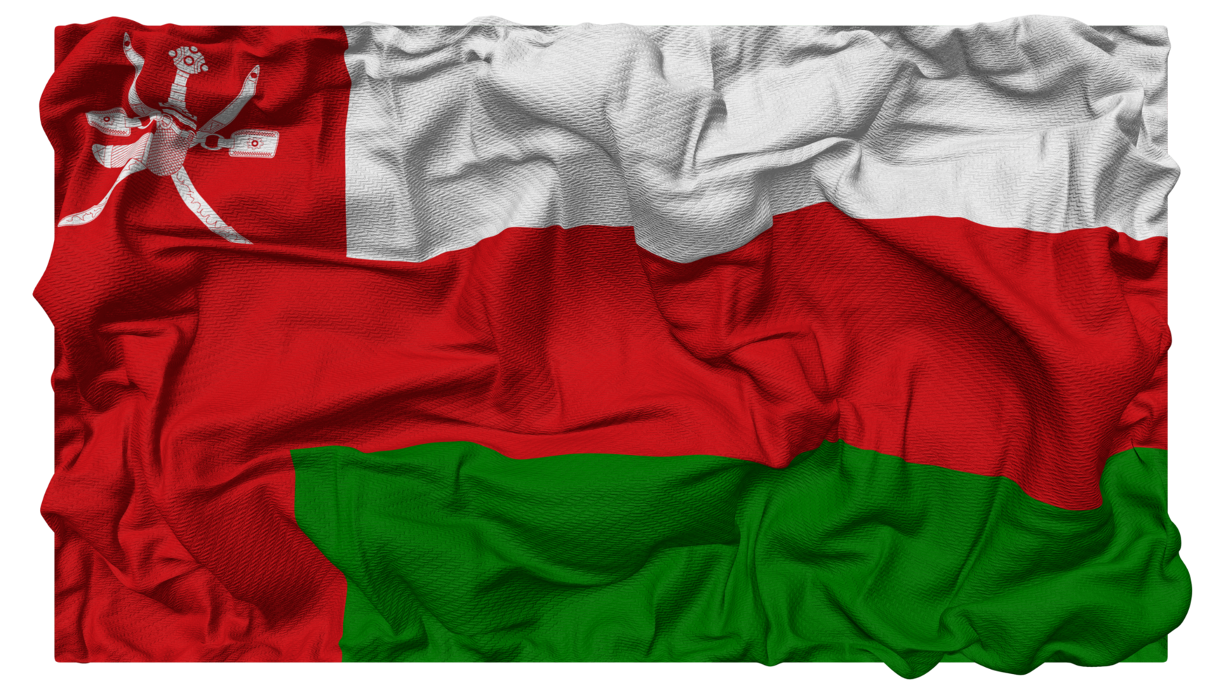 Oman drapeau vagues avec réaliste bosse texture, drapeau arrière-plan, 3d le rendu png